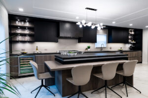 black kitchen cabinets