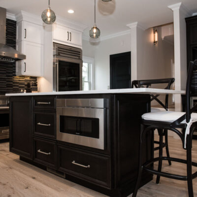 the island of a new kitchen in river vale nj